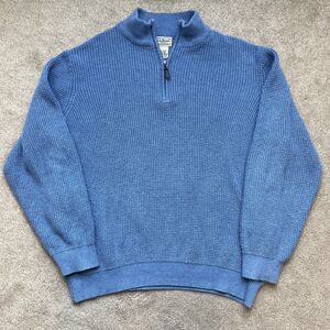 L.L. Bean Blue Zip Up Sweater